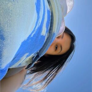 Tie-Dye Blue Blanket